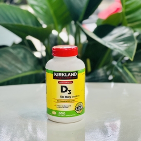 Viên uống bổ sung Vitamin D3 Kirkland 600 viên